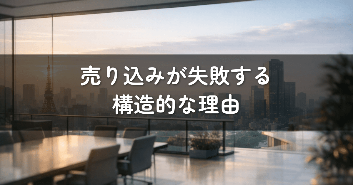 売り込みが失敗する構造的な理由